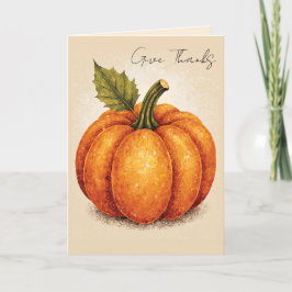 Artistic Grain Thanksgiving Pumpkin Karte