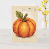 Artistic Grain Thanksgiving Pumpkin Karte (Gelbe Blume)