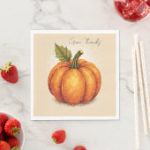 Artistic Grain Thanksgiving Pumpkin Serviette (Beispiel)