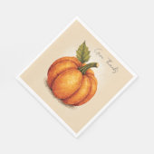 Artistic Grain Thanksgiving Pumpkin Serviette (Ecke)