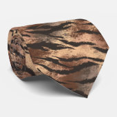 Artistic Groomsman Gift Tiger Print Krawatte (Gerollt)