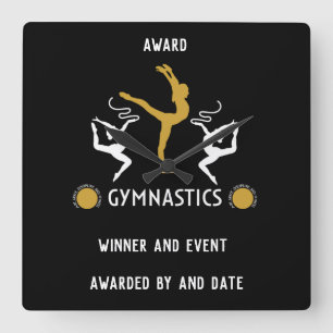 artistic gymnastics Sports   Quadratische Wanduhr