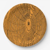 Artistic Halloween Spider Cobweb Doodle Black Pappteller (Vorderseite)