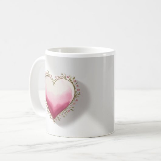 Artistic Heart-Shaped Design Kaffeetasse (Vorderseite Links)