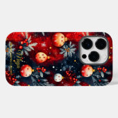 Artistic Holiday - Elegantes Rot und Gold Case-Mate iPhone Hülle (Rückseite (Horizontal))