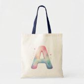 Artistic Initial 'A' - Custom Name Tote Bag Tragetasche (Vorne)