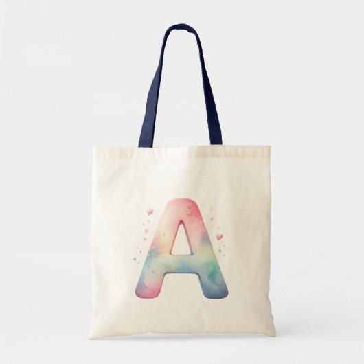 Artistic Initial 'A' - Custom Name Tote Bag Tragetasche (Vorne)