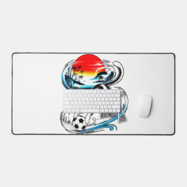 Artistic Japanese Soccer Cat for gaming, office Schreibtischunterlage