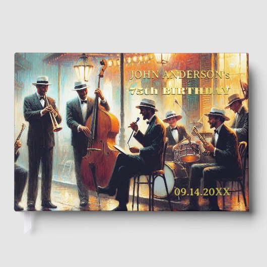 Artistic Jazz Orchestra Music Birthday Real Gästebuch (Vorderseite)