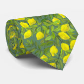 Artistic Lemon Tree Tie for Men Krawatte (Gerollt)