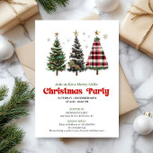 Artistic leopard and buffalo Christmas tree invite Einladung