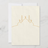 Artistic Line Art Mosque Ramadan Iftar Invitation Einladung (Rückseite)