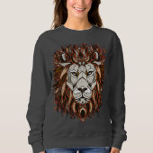 Artistic Lion Head Portrait - Lion Sweatshirt (Vorderseite)