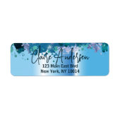 Artistic Luxury Chic Modern Glam Blue Metallic (Vorne)