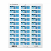 Artistic Luxury Chic Modern Glam Blue Metallic (Vorne)