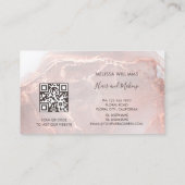 Artistic Makeup Artist Rose Gold | QR Code Visitenkarte (Rückseite)