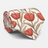 Artistic Mens Fashion Tulip Flower Krawatte (Gerollt)