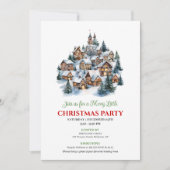 Artistic minimalist holiday scene Christmas ivite Einladung (Vorderseite)