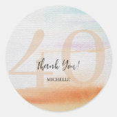 Artistic Modern Rainbow Vielen Dank für Ihr Geburt Runder Aufkleber (Vorderseite)