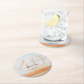 Artistic Modern Rainbow Vielen Dank für Ihr Geburt Runder Pappuntersetzer (Vor Ort)