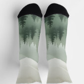 Artistic Mountain Meadow and Grass Landscape Socks Socken (Oben)