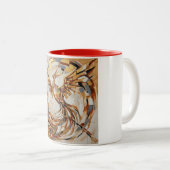 Artistic Mythical Bird Design Zweifarbige Tasse (VorderseiteRechts)