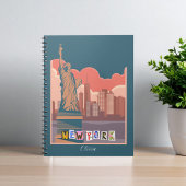 Artistic New York Skyline Notebook - Personalisier Notizblock