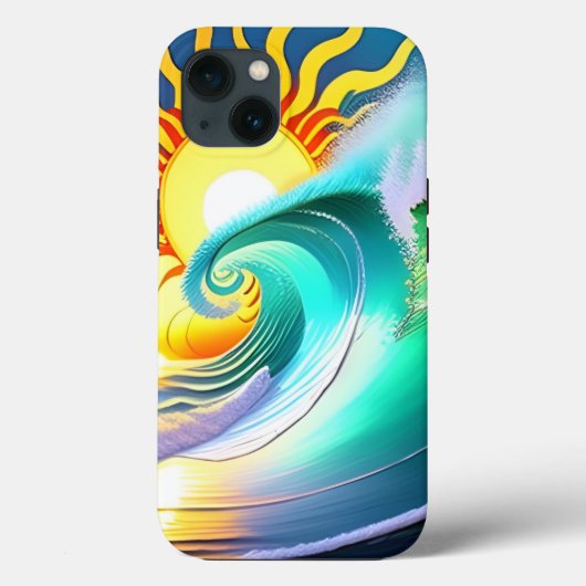 Artistic Ocean Surf Case-Mate iPhone Hülle (Rückseite)
