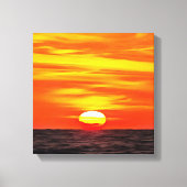 Artistic Orange Aegean Sunset Akyaka Leinwanddruck (Vorderseite)