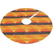 Artistic Orange Aegean Sunset Akyaka Polyester Weihnachtsbaumdecke (Schrägansicht)