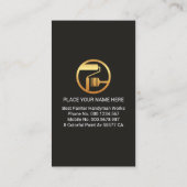 Artistic Paint Brush Painting Home Visitenkarte (Rückseite)