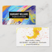 Artistic Paint Colorful Background | Stylish Visitenkarte (Vorne/Hinten)
