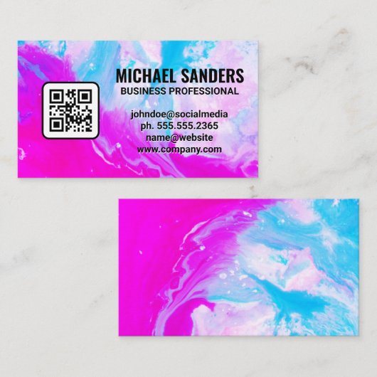 Artistic Paint Mix | QR-Code Visitenkarte (Vorne/Hinten)