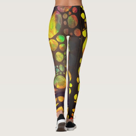 Artistic painting and collage legging pants leggings (Rückseite)