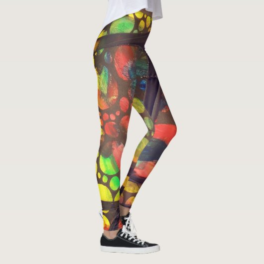 Artistic painting and collage legging pants leggings (Rechts)