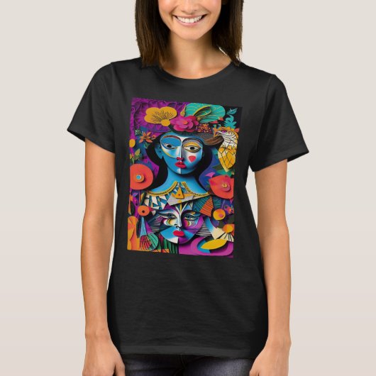 Artistic Paper cut collage Aesthetic Fairy Tale Fa T-Shirt (Vorderseite)