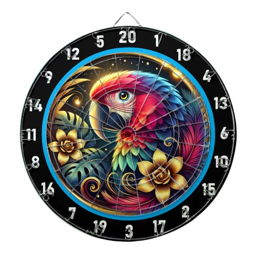 Artistic Parrot Dartboard für Game Liebhaber Dartscheibe (vorne)