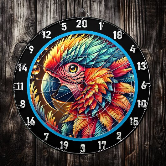 Artistic Parrot Dartboard für Spielenthusiasten Dartscheibe