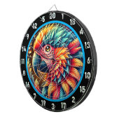 Artistic Parrot Dartboard für Spielenthusiasten Dartscheibe (Vorderseite rechts)