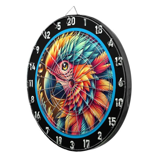 Artistic Parrot Dartboard für Spielenthusiasten Dartscheibe (Vorderseite rechts)