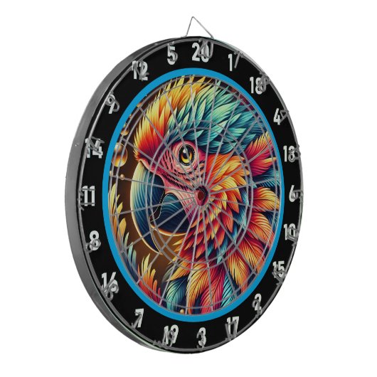 Artistic Parrot Dartboard für Spielenthusiasten Dartscheibe (Vorderseite Links)