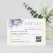 Artistic Pastel Botanical Florals Wedding Begleitkarte (Stehend Vorderseite)