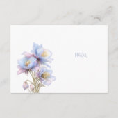 Artistic Pastel Botanical Florals Wedding Begleitkarte (Rückseite)