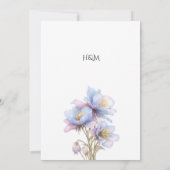 Artistic Pastel Botanical Florals Wedding Einladung (Rückseite)