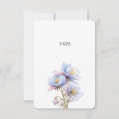Artistic Pastel Botanical Florals Wedding RSVP Karte (Rückseite)