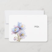 Artistic Pastel Botanical Florals Wedding RSVP Karte (Rückseite)