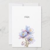 Artistic Pastel Botanical Florals Wedding Save The Date (Rückseite)
