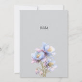 Artistic Pastel Botanical Sublime Florals Wedding Einladung (Rückseite)