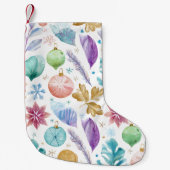 Artistic Pastel Whimsical Christmas Stocking Kleiner Weihnachtsstrumpf (Vorderseite)