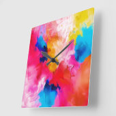 artistic patches - modern quadratische wanduhr (Winkel)